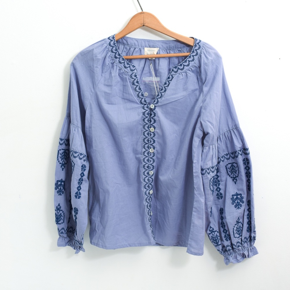 Artelier by Nicole Miller Women's Peasant Tunic Embroidered XS